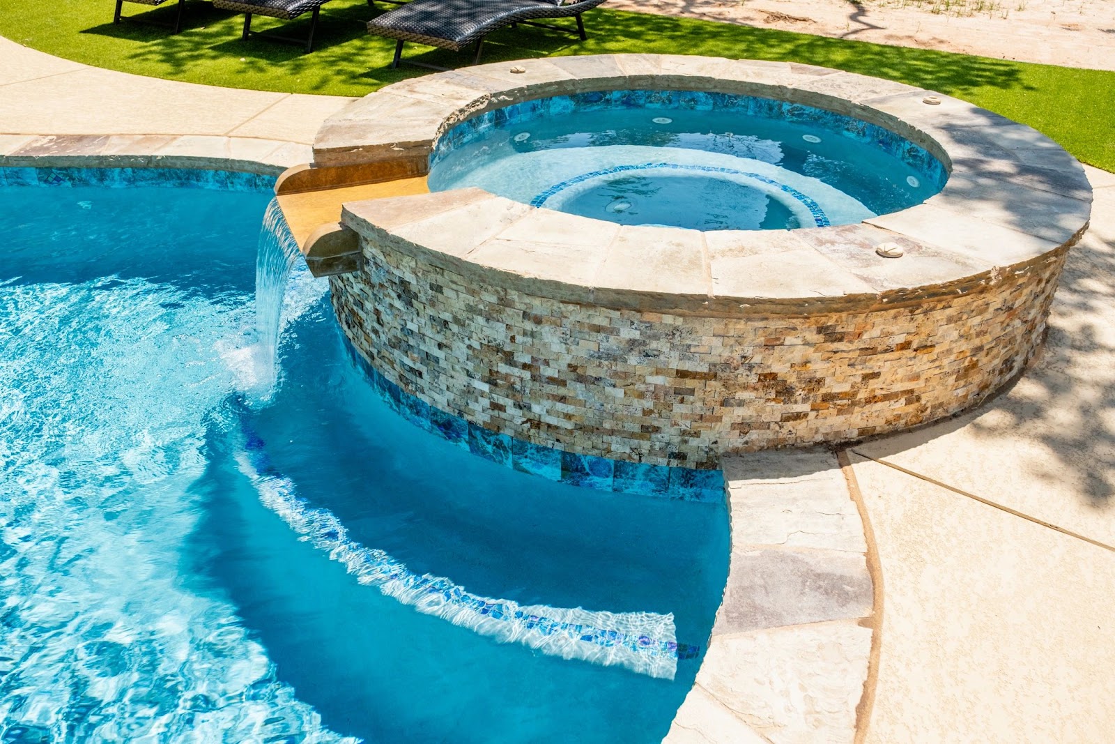 Full Pool Renovation with Travertine Deck